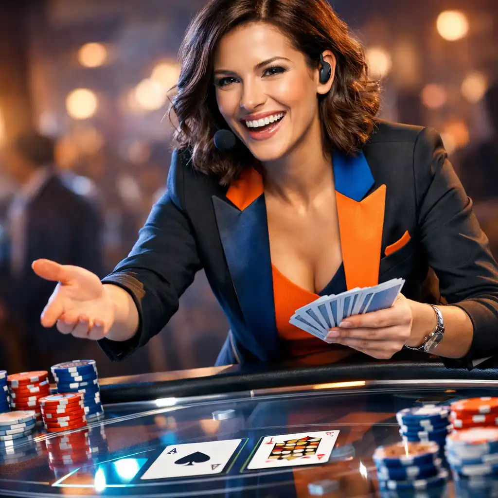Hostowie i animatorki IS CARS IGNACY SADOWSKI podczas prowadzenia stołów pokerowych i ruletki na evencie firmowym